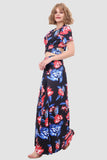 namcoverse V-neck Printed Waist-revealing Two-piece Dress