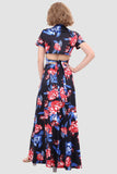 namcoverse V-neck Printed Waist-revealing Two-piece Dress