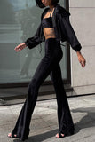 namcoverse Velvet Tie-back Vest Hoodie Three-piece Pants Suits