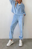 namcoverse Velvet Zip-up Crop Top Long Pants Suits