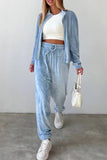 namcoverse Velvet Zip-up Crop Top Long Pants Suits