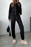 namcoverse Velvet Zip-up Crop Top Long Pants Suits