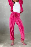 namcoverse Velvet Zip-up Crop Top Long Pants Suits