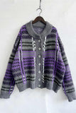 namcoverse Vintage Contrast Striped Cardigan