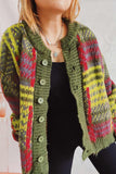 namcoverse Vintage Contrast Striped Cardigan