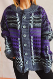 namcoverse Vintage Contrast Striped Cardigan