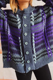 namcoverse Vintage Contrast Striped Cardigan