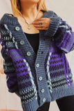 namcoverse Vintage Contrast Striped Cardigan