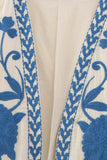 namcoverse Vintage Floral Embroidery Open Front Vest