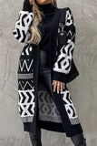 namcoverse Vintage Jacquard Patchwork Long Cardigan