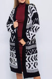 namcoverse Vintage Jacquard Patchwork Long Cardigan