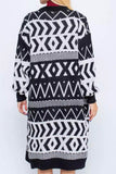 namcoverse Vintage Jacquard Patchwork Long Cardigan