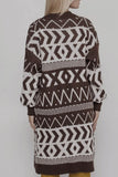 namcoverse Vintage Jacquard Patchwork Long Cardigan