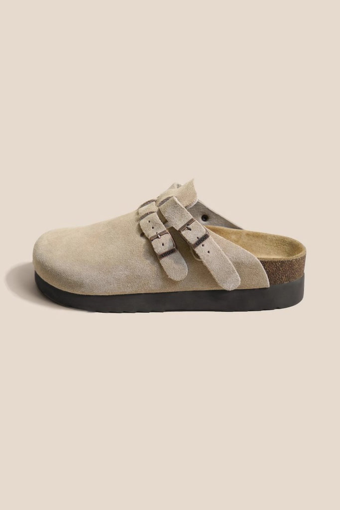 namcoverse Vintage Leather Slip-on Flats