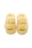 namcoverse Solid Color Open Toe Home Fuzzy Slippers