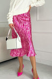 namcoverse Zebra Print Fishtail Midi Skirt