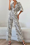 namcoverse Zebra Print Short Sleeve Shirt Long Pant Suits