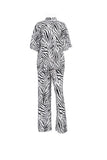 namcoverse Zebra Print Short Sleeve Shirt Long Pant Suits