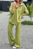 namcoverse Zipper Drawstring Hoodie Flares Long Pants Suits