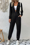 namcoverse Zipper-Front High Waist Hoodie Jumpsuits