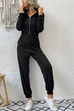 namcoverse Zipper-Front High Waist Hoodie Jumpsuits