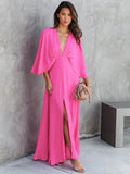 Namcoverse V-Neck Beach Loose Maxi Dress