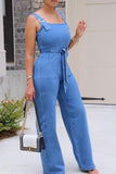 namcoverse Solid Color Relaxed Jumpsuit