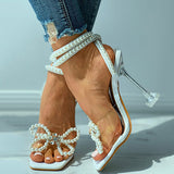 namcoverse Pearl Butterfly Sweet High Heels Sandals