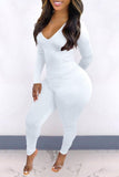 namcoverse Solid Color Elegant Back Drawstring Jumpsuit