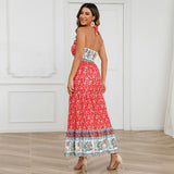 Namcoverse Summer Fashion Sleeveless A-Line Vintage Maxi Dress