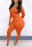 namcoverse Solid Color Elegant Back Drawstring Jumpsuit