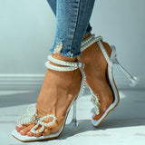 namcoverse Pearl Butterfly Sweet High Heels Sandals