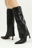 namcoverse Pointed Toe Knee-High Trouser Boots