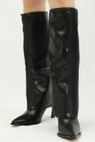 namcoverse Pointed Toe Knee-High Trouser Boots