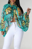 namcoverse Tie Dye Unusual High Split Blouse