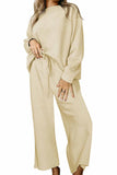 namcoverse Solid Color Long Sleeve Long Pant Textured Set