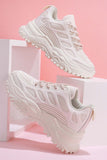 namcoverse Solid Mesh Lace Up Sneakers