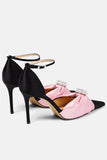 namcoverse Rhinestone Heart Shaped Bow High Heels