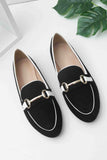 namcoverse Contrast Suede Chain Loafers