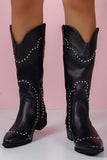 namcoverse Mid-Calf Studded Western Boots