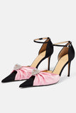 namcoverse Rhinestone Heart Shaped Bow High Heels