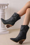 namcoverse Pointed Toe Western Mid-Calf Boots