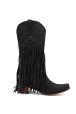 namcoverse Fringe Pointed Toe Knee High Boots