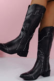 namcoverse Mid-Calf Studded Western Boots