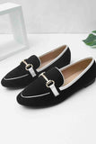 namcoverse Contrast Suede Chain Loafers