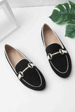 namcoverse Contrast Suede Chain Loafers