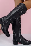 namcoverse Mid-Calf Studded Western Boots