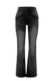 namcoverse Retro Side Button Mid Rise Flares Jeans