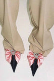 namcoverse Rhinestone Heart Shaped Bow High Heels