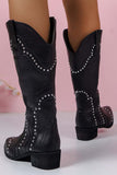 namcoverse Mid-Calf Studded Western Boots